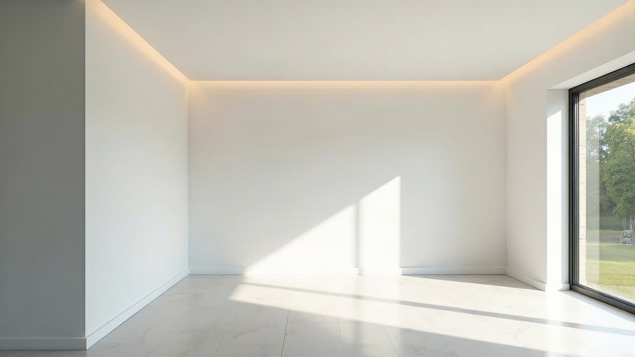 Intérieur rénové de Haute-Vienne avec faux plafond neuf posé après désamiantage des plaques anciennes.