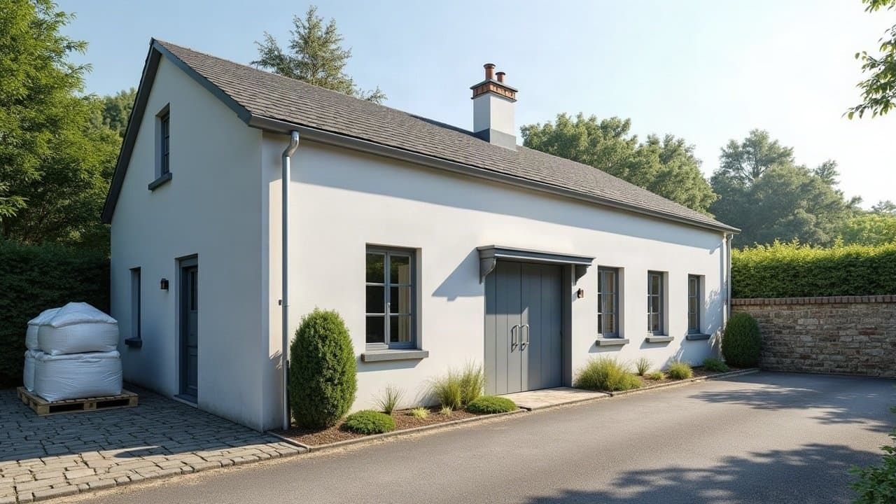 Petit atelier artisanal avec façade rénovée dans une rue calme du Palais-sur-Vienne