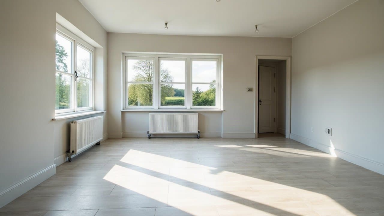 Intérieur rénové avec sol neuf posé dans un pavillon de la première couronne de Limoges